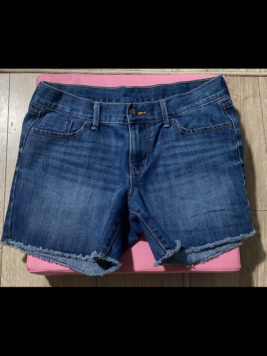Old Navy Pants - Old Navy Women's Dark Blue Frayed Hem Denim Shorts